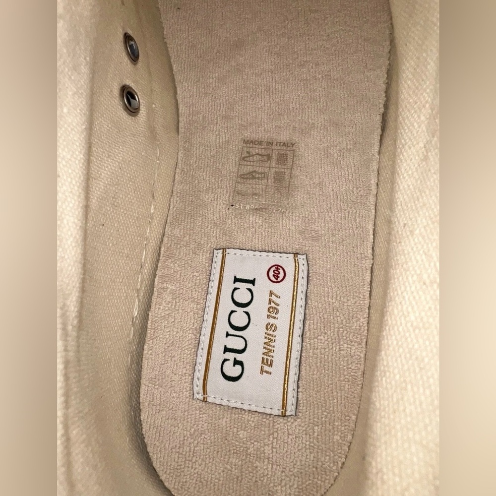 Gucci Tennis 1977 GG Supreme High Top Logo Women’s Sneakers Size EU 40.5 - Picture 5 of 11